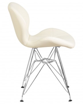 Стул обеденный DOBRIN BUTTERFLY CHROME, ножки хром, цвет кремовый в Нижневартовске - niznevartovsk.ok-mebel.com | фото 3