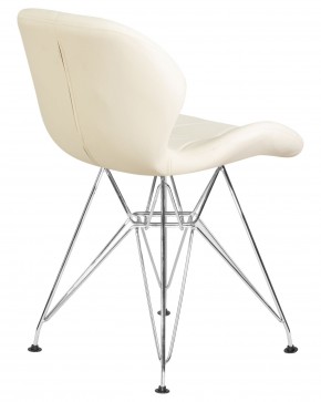 Стул обеденный DOBRIN BUTTERFLY CHROME, ножки хром, цвет кремовый в Нижневартовске - niznevartovsk.ok-mebel.com | фото 4