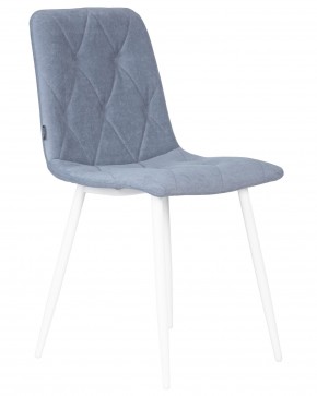 Стул обеденный DOBRIN CHILLY ROMBO, Серо-голубой Simple 26, основание белый в Нижневартовске - niznevartovsk.ok-mebel.com | фото 2