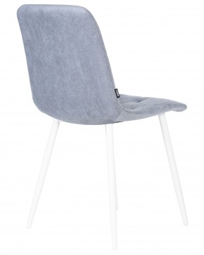 Стул обеденный DOBRIN CHILLY ROMBO, Серо-голубой Simple 26, основание белый в Нижневартовске - niznevartovsk.ok-mebel.com | фото 4