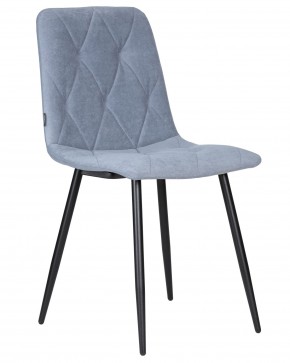 Стул обеденный DOBRIN CHILLY ROMBO, Серо-голубой Simple 26, основание черное в Нижневартовске - niznevartovsk.ok-mebel.com | фото