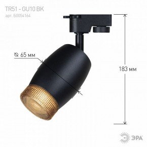 Светильник на штанге Эра  TR51 - GU10 BK в Нижневартовске - niznevartovsk.ok-mebel.com | фото 4