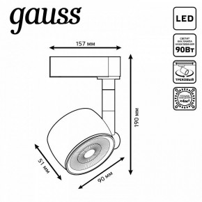 Светильник на штанге Gauss Track Light TR054 в Нижневартовске - niznevartovsk.ok-mebel.com | фото 6