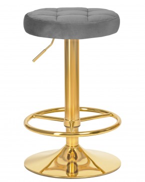 Табурет барный DOBRIN BRUNO GOLD, серый велюр (MJ9-75) в Нижневартовске - niznevartovsk.ok-mebel.com | фото