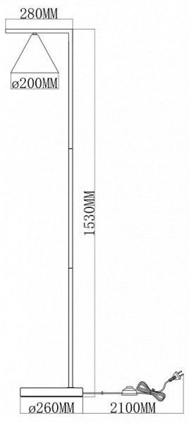 Торшер Moderli Omaha V11592-1F в Нижневартовске - niznevartovsk.ok-mebel.com | фото 6