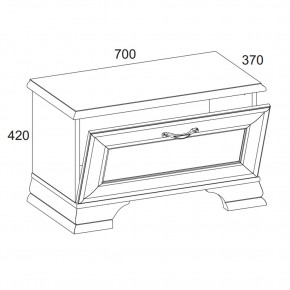 Тумба для обуви 1D TIFFANY, цвет вудлайн кремовый в Нижневартовске - niznevartovsk.ok-mebel.com | фото 2