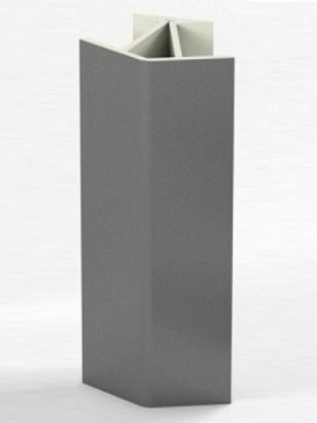 Угловое соединение для цоколя 135 гр. h100 мм (Алюминий, Белый, Черный, Сонома) в Нижневартовске - niznevartovsk.ok-mebel.com | фото 1