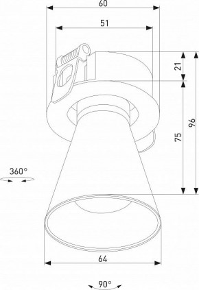 Встраиваемый светильник Elektrostandard Bell 25097/LED 8W 3000K белый в Нижневартовске - niznevartovsk.ok-mebel.com | фото 5