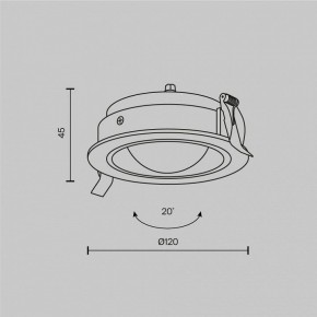 Встраиваемый светильник Maytoni Lens DL105-12W4K-W в Нижневартовске - niznevartovsk.ok-mebel.com | фото 8