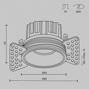 Встраиваемый светильник Maytoni Round DL058-7W2.7K-TRS-B в Нижневартовске - niznevartovsk.ok-mebel.com | фото 9