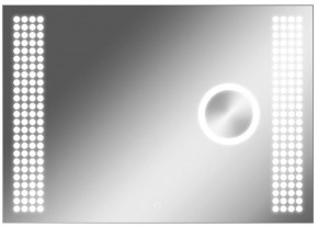Зеркало Cosmo 100 alum (линза) с подсветкой Sansa (SCL1026Z) в Нижневартовске - niznevartovsk.ok-mebel.com | фото 1