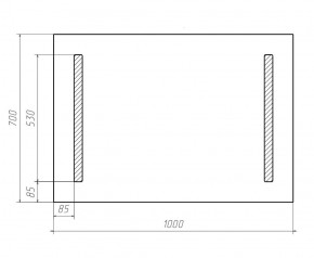 Зеркало Good Light 2-100 с подсветкой Домино (GL7016Z) в Нижневартовске - niznevartovsk.ok-mebel.com | фото 3
