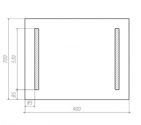 Зеркало Good Light 2-90 с подсветкой Домино (GL7015Z) в Нижневартовске - niznevartovsk.ok-mebel.com | фото 6