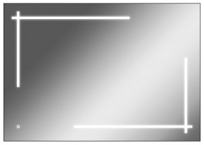 Зеркало Ray 100 black с подсветкой Sansa (SR1035Z) в Нижневартовске - niznevartovsk.ok-mebel.com | фото 1