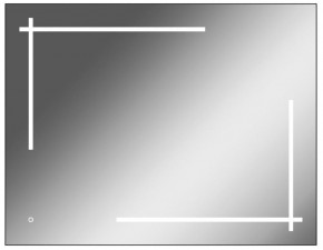 Зеркало Ray 90 black с подсветкой Sansa (SR1036Z) в Нижневартовске - niznevartovsk.ok-mebel.com | фото 1